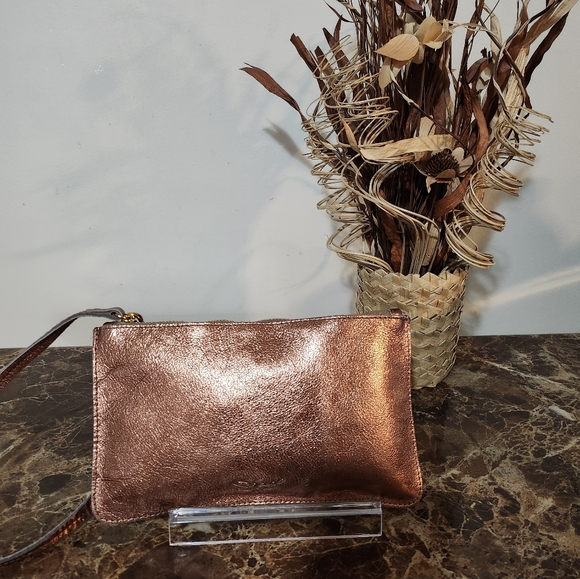 Sharif Metallic Bronze Clutch - Picture 9 of 13